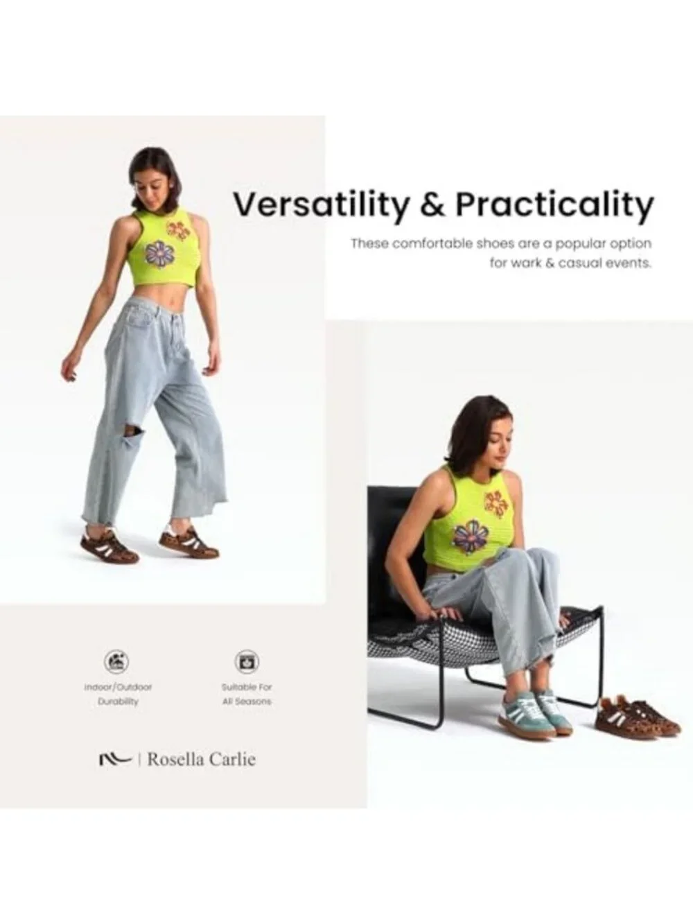 Stylish Women's Leather Slip-On Sneakers | Comfortable Fashion Footwear